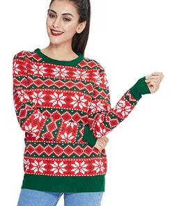 Online American Store Winter Christmas Sweater Men Women Warm Printed Knitted Jumper Top Couple Lovers Xmas Pullover Casual Loose Ladies Male Sweaters