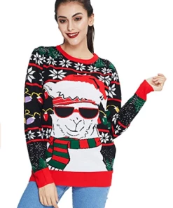 Online American Store Winter Christmas Sweater Men Women Warm Printed Knitted Jumper Top Couple Lovers Xmas Pullover Casual Loose Ladies Male Sweaters