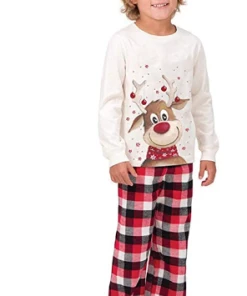 The American Store M-3XL 6M-9Y 2018 Family Christmas Pajamas XMAS Deer Print Adult Women Kids Family Matching Clothes Christmas Pajamas Family Set Christmas Family Collection