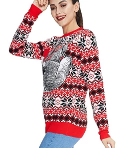 Online American Store Winter Christmas Sweater Men Women Warm Printed Knitted Jumper Top Couple Lovers Xmas Pullover Casual Loose Ladies Male Sweaters