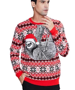 Online American Store Winter Christmas Sweater Men Women Warm Printed Knitted Jumper Top Couple Lovers Xmas Pullover Casual Loose Ladies Male Sweaters