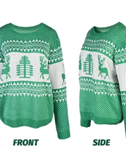 The American Store Deer Korean Couple Matching Pullover Sweaters - Round Collar, Long Sleeve For Christmas Christmas Family Collection