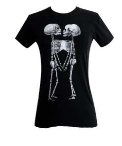 Shop3871093 Store Halloween Women Clothing HETUAF Skeleton Halloween T Shirt Women Skull Punk Rock Graphic Tee Shirt Femme Cool Woman Tshirt Top Kawaii Camisetas Mujer