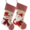 Elenxs Store Christmas Women Clothing 1 Pair Women Girls Christmas 3D Santa Claus Pattern Floor Cotton Stocking Gift Holders