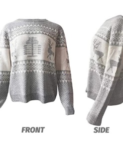 The American Store Deer Korean Couple Matching Pullover Sweaters - Round Collar, Long Sleeve For Christmas Christmas Family Collection