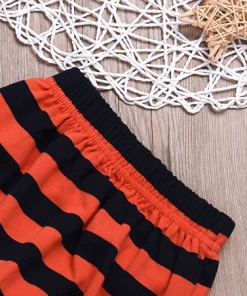 Darlingbaby Store Halloween Kids Costumes Fashion Baby Clothes Toddler Kids Suit 2Pcs Witches Ain't Loyal Print Top+Stripe Pant Halloween Costume Clothing Set