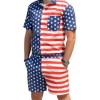 The American Store Mens USA American Flag Romper Mens Clothing