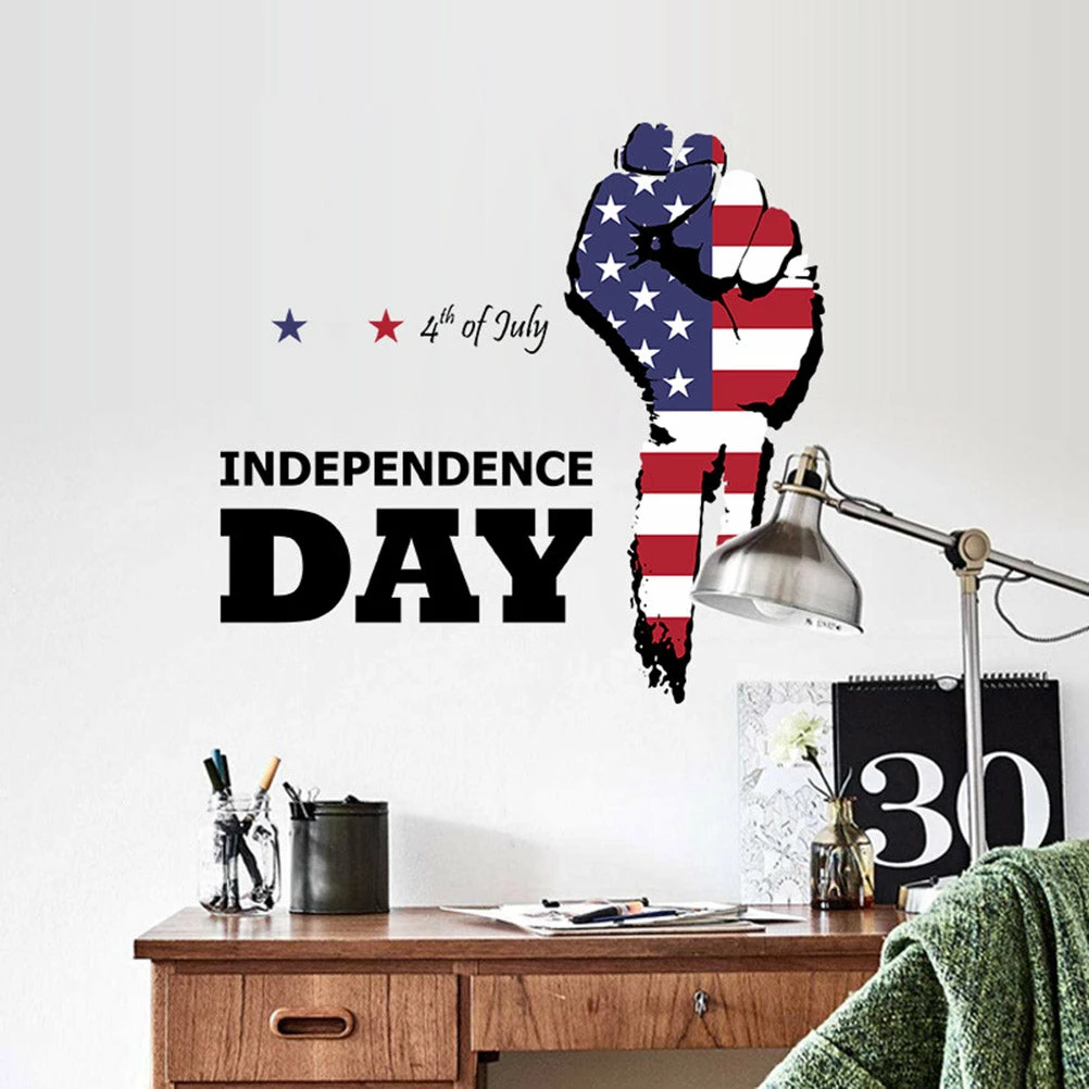 Online American Store Self-Adhesive Wall Sticker 4th Of July Removable Sticker PVC Wall Decal For Independence Day Family Shopping Mall Decoration 6 Online American Store Self-Adhesive Wall Sticker 4th Of July Removable Sticker PVC Wall Decal For Independence Day Family Shopping Mall Decoration