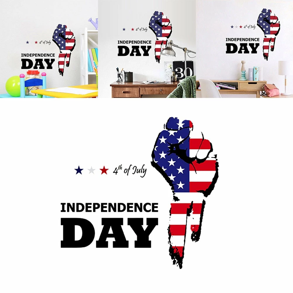 Online American Store Self-Adhesive Wall Sticker 4th Of July Removable Sticker PVC Wall Decal For Independence Day Family Shopping Mall Decoration 4 Online American Store Self-Adhesive Wall Sticker 4th Of July Removable Sticker PVC Wall Decal For Independence Day Family Shopping Mall Decoration