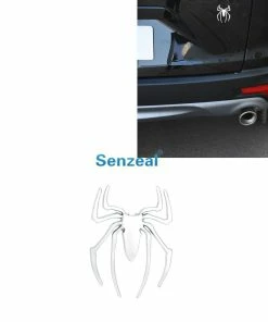 Senzeal Store Senzeal Metal 3D Car Stickers Spider Silver Shape Emblem 3D Car Motor Truck Decal Sticker Universal Car Accessories Styling Patriotic Stickers