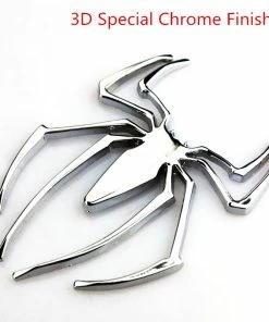 Senzeal Store Senzeal Metal 3D Car Stickers Spider Silver Shape Emblem 3D Car Motor Truck Decal Sticker Universal Car Accessories Styling Patriotic Stickers