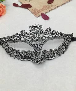 Wawots2018 Store Silver Hot Stamping Ladies Sexy Lace Masquerade Mask For Carnival Halloween Prom Half Face Ball Party Masks Cutout Eye Mask #35