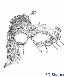 Wawots2018 Store Silver Hot Stamping Ladies Sexy Lace Masquerade Mask For Carnival Halloween Prom Half Face Ball Party Masks Cutout Eye Mask #35