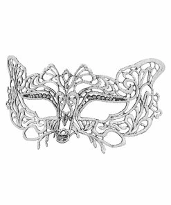 Wawots2018 Store Silver Hot Stamping Ladies Sexy Lace Masquerade Mask For Carnival Halloween Prom Half Face Ball Party Masks Cutout Eye Mask #35