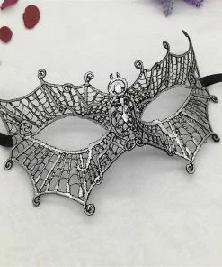 Wawots2018 Store Silver Hot Stamping Ladies Sexy Lace Masquerade Mask For Carnival Halloween Prom Half Face Ball Party Masks Cutout Eye Mask #35