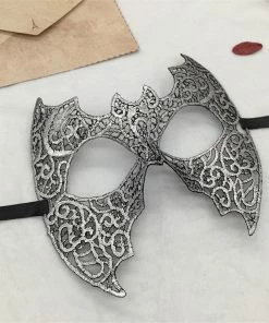 Wawots2018 Store Silver Hot Stamping Ladies Sexy Lace Masquerade Mask For Carnival Halloween Prom Half Face Ball Party Masks Cutout Eye Mask #35