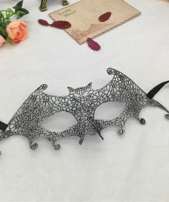 Wawots2018 Store Silver Hot Stamping Ladies Sexy Lace Masquerade Mask For Carnival Halloween Prom Half Face Ball Party Masks Cutout Eye Mask #35