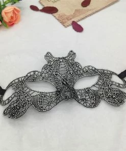 Wawots2018 Store Silver Hot Stamping Ladies Sexy Lace Masquerade Mask For Carnival Halloween Prom Half Face Ball Party Masks Cutout Eye Mask #35