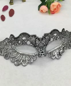 Wawots2018 Store Silver Hot Stamping Ladies Sexy Lace Masquerade Mask For Carnival Halloween Prom Half Face Ball Party Masks Cutout Eye Mask #35
