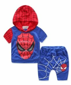 The American Store Spiderman Baby Boys Clothing Sets Cotton Sport Suit For Boys Clothes Spring Spider Man Cosplay Costumes KIds Hoodies Jacket