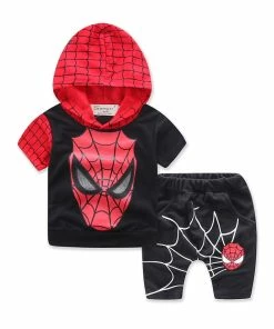 The American Store Spiderman Baby Boys Clothing Sets Cotton Sport Suit For Boys Clothes Spring Spider Man Cosplay Costumes KIds Hoodies Jacket