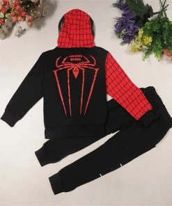 The American Store Spiderman Baby Boys Clothing Sets Cotton Sport Suit For Boys Clothes Spring Spider Man Cosplay Costumes KIds Hoodies Jacket