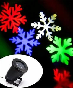 Tanbaby 2nd. Store Tanbaby Laser Projector Waterproof Moving Snow Snowflake Laser SpotLight Christmas New Year LED Stage Party Light Garden DJ DMX
