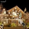 Tanbaby 2nd. Store Tanbaby Laser Projector Waterproof Moving Snow Snowflake Laser SpotLight Christmas New Year LED Stage Party Light Garden DJ DMX