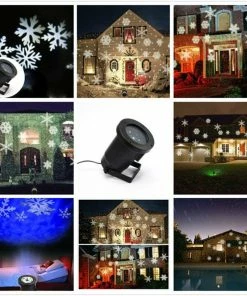 Tanbaby 2nd. Store Tanbaby Laser Projector Waterproof Moving Snow Snowflake Laser SpotLight Christmas New Year LED Stage Party Light Garden DJ DMX