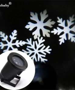 Tanbaby 2nd. Store Tanbaby Laser Projector Waterproof Moving Snow Snowflake Laser SpotLight Christmas New Year LED Stage Party Light Garden DJ DMX