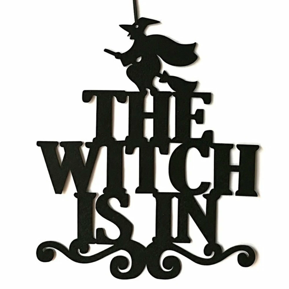LoveFaith Store The Witch Is In Halloween Hanging Sign Door Hanging Halloween Decoration 3 LoveFaith Store The Witch Is In Halloween Hanging Sign Door Hanging Halloween Decoration