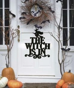 LoveFaith Store The Witch Is In Halloween Hanging Sign Door Hanging Halloween Decoration 13 LoveFaith Store The Witch Is In Halloween Hanging Sign Door Hanging Halloween Decoration