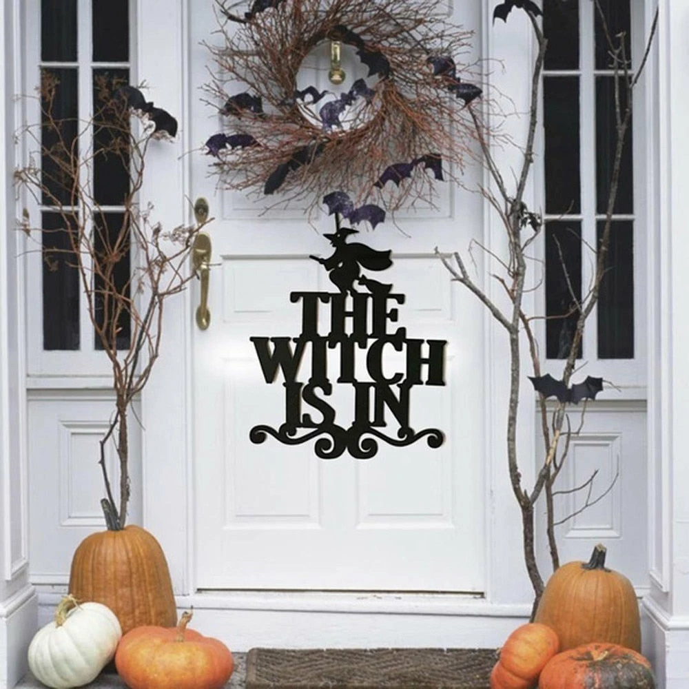 LoveFaith Store The Witch Is In Halloween Hanging Sign Door Hanging Halloween Decoration 7 LoveFaith Store The Witch Is In Halloween Hanging Sign Door Hanging Halloween Decoration