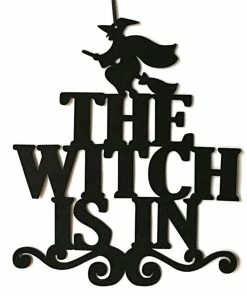 LoveFaith Store The Witch Is In Halloween Hanging Sign Door Hanging Halloween Decoration 14 LoveFaith Store The Witch Is In Halloween Hanging Sign Door Hanging Halloween Decoration