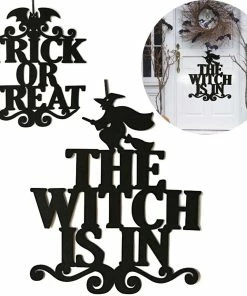 LoveFaith Store The Witch Is In Halloween Hanging Sign Door Hanging Halloween Decoration 11 LoveFaith Store The Witch Is In Halloween Hanging Sign Door Hanging Halloween Decoration