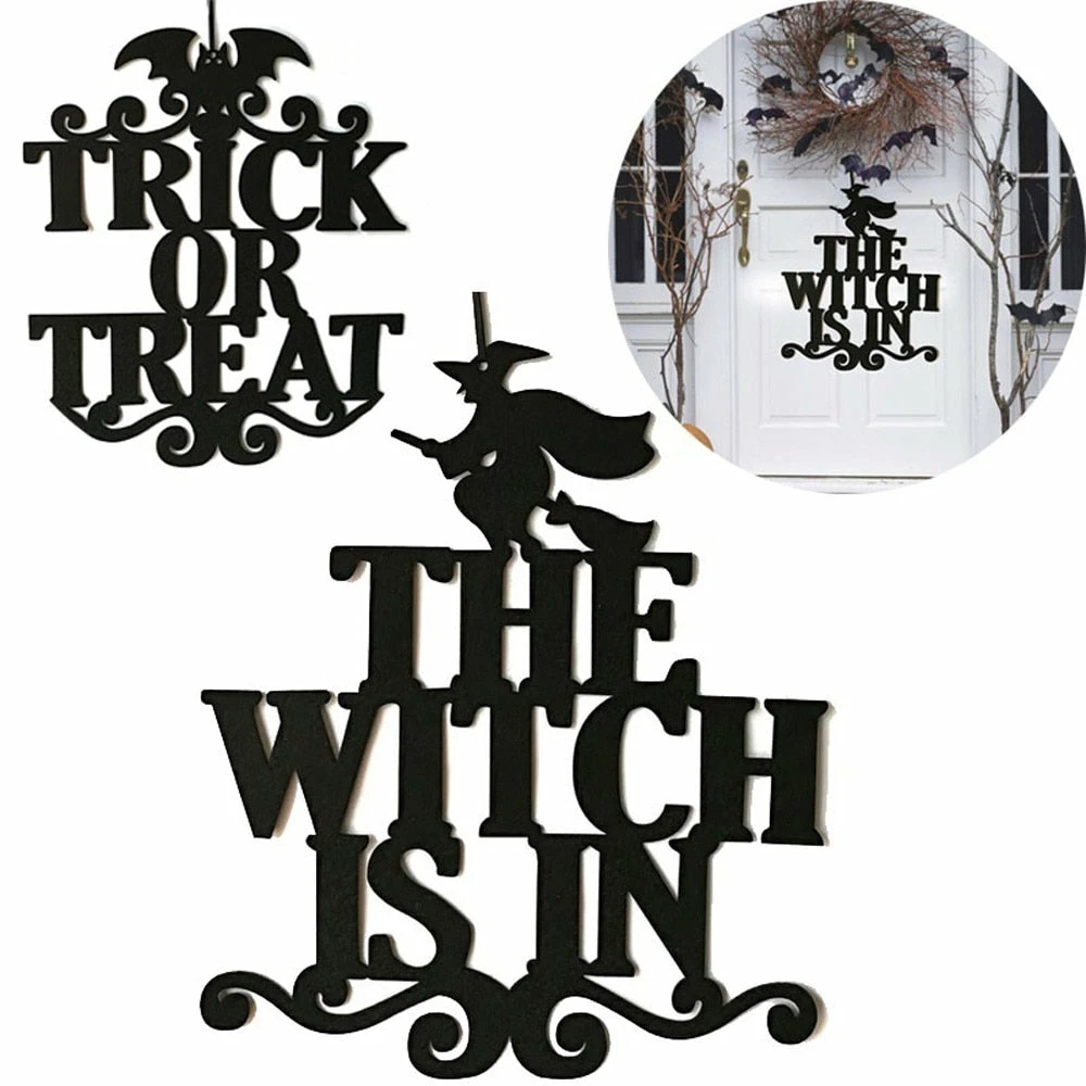 LoveFaith Store The Witch Is In Halloween Hanging Sign Door Hanging Halloween Decoration 5 LoveFaith Store The Witch Is In Halloween Hanging Sign Door Hanging Halloween Decoration