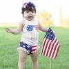 Onlineamericanstore Kids Clothing Toddler Baby Boys Girls Stars Striped Vest Tops+Shorts 4th Of July Outfits Set Sleeveless Striped Printed T-shirt Outfits