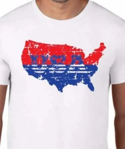 Onlineamericanstore USA Distress T-Shirt Fourth 4th Of July Party Patriotic United States Vintage