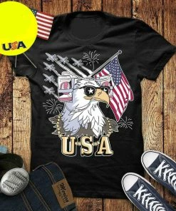 Onlineamericanstore USA Eagle Shirt, Patriotic American Flag T-Shirt, Epic Murica 4th Of July Party