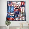 Onlineamericanstore Patriotic Theme Party Supplies USA Independent's Day Camping Throw Blanket 4th Of July Home Decoration Pad Blanket Picnic Beach Decorative 3D Printed Mat