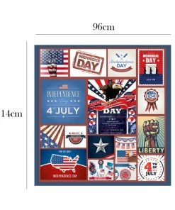 Onlineamericanstore Patriotic Theme Party Supplies USA Independent's Day Camping Throw Blanket 4th Of July Home Decoration Pad Blanket Picnic Beach Decorative 3D Printed Mat