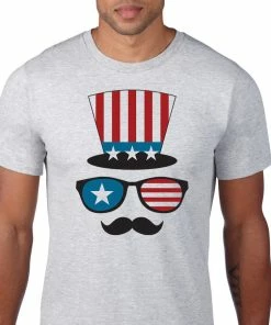 Onlineamericanstore Mens Clothing USA Top Hat T-Shirt Fourth 4th Of July Party Patriotic United States Of America