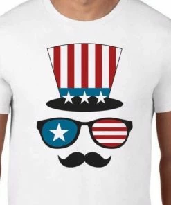 Onlineamericanstore Mens Clothing USA Top Hat T-Shirt Fourth 4th Of July Party Patriotic United States Of America
