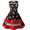 The American Store Womens Ladies Santa Snowman Christmas Dress Sleeveless Xmas Swing Retro Skater Dresses Knee-Length A-Line Christmas Women Clothing