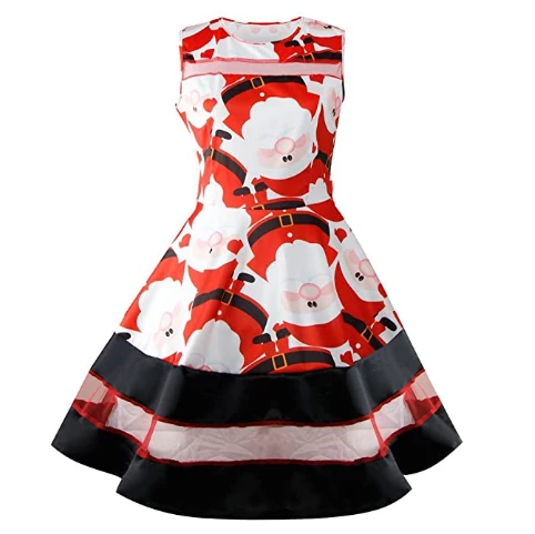 The American Store Womens Ladies Santa Snowman Christmas Dress Sleeveless Xmas Swing Retro Skater Dresses Knee-Length A-Line Christmas Women Clothing 4 The American Store Womens Ladies Santa Snowman Christmas Dress Sleeveless Xmas Swing Retro Skater Dresses Knee-Length A-Line Christmas Women Clothing