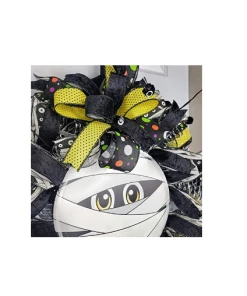 CraftsByKaleigh88 Mummy Halloween Wreath, Candy Corn Scary Wreath, Halloween Decor, Mummy Pumpkin Wreath