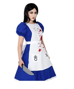The American Store Cosplay Alice Madness Return Alice Costume Horror Costume Adult Cosplay Costume Women Cosplay Festival Clothing Cosplay Outfit Cosplay Prop Halloween Women Costumes