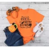 The American Store Let's Go Trick Or Treat Down Main Street Tee Funny Halloween Pumpkin Graphic Party Style T-shirt Bat Aesthetic Kawaii Shirt Tees Halloween Women Clothing