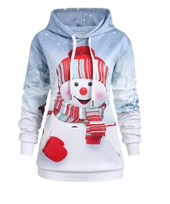 The American Store Christmas Women Clothing Christmas Cool Funny Sweatshirts Dog Wear Glasses Overalls Printed Men Women Unisex Hoodies Xmas Clothes Hip Hop O-Neck Pullover