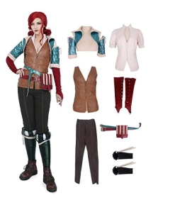Online American Store Triss Merigold Cosplay Costume, The Witcher, Witch From The Witcher 2, Halloween Costume, Sorceress, Charmer, Adult, Halloween Costume Halloween Women Costumes